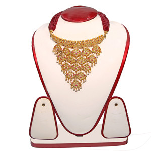 Gold Plated Jewelry Necklace Set For Women