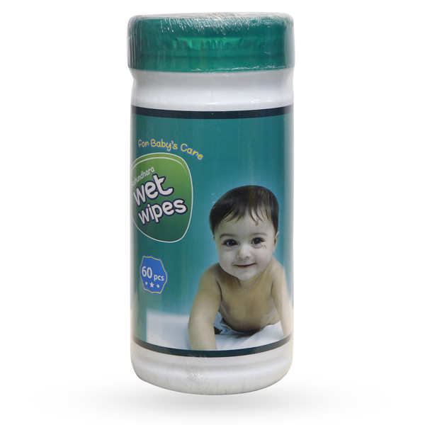 Bashundhara Baby Wipes (Medium) (Container)- 60 pcs