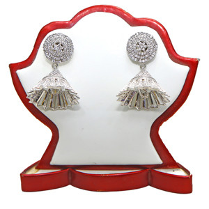 Silver Colour Jumka Earrings for ladies