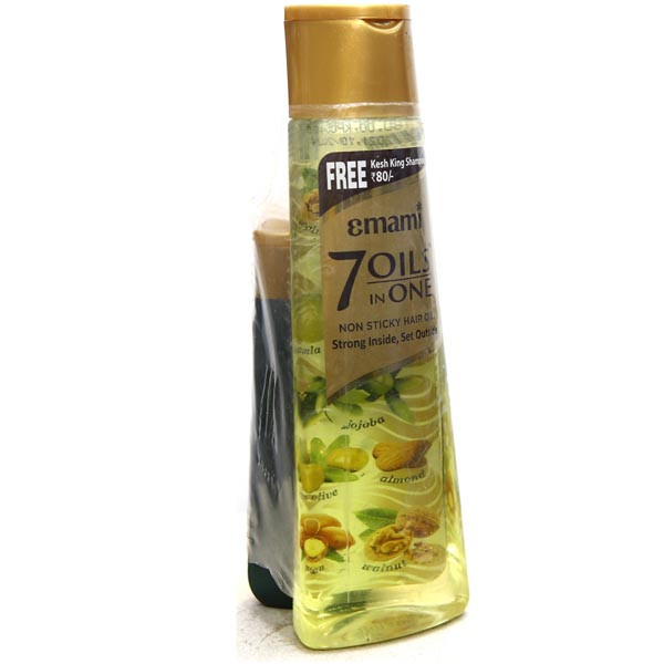 7 Oil in ONE hair oil for man woman India 300ml KASH KING SHAMPOO 50 ML FREE
