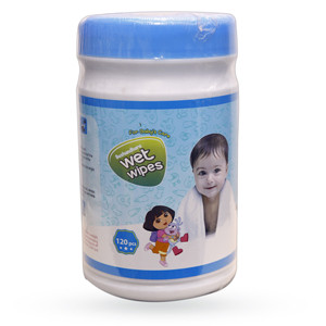 Bashundhara Baby Wipes (Medium) (Container)- (120 pcs)